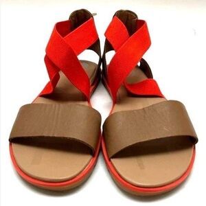 NWOT Sorel Red and Brown Women's Sandals